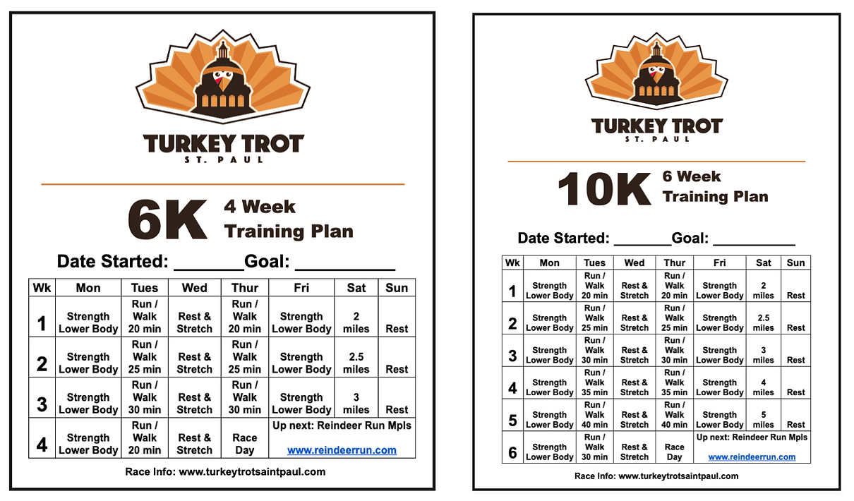 Turkey Trot St. Paul 6K & 10K Runzy